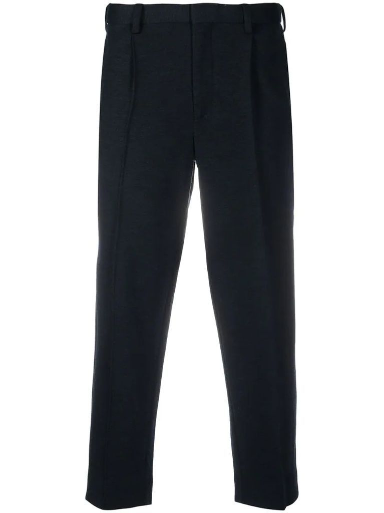 ankle-crop tailored trousers