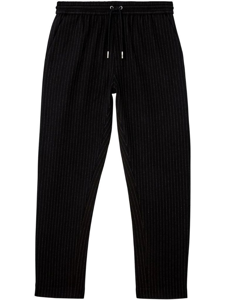 pinstriped track pants