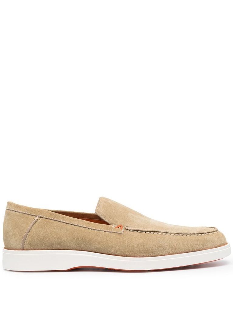 contrast-sole loafers