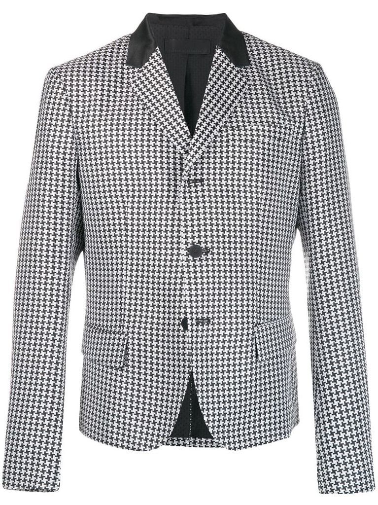 houndstooth button jacket