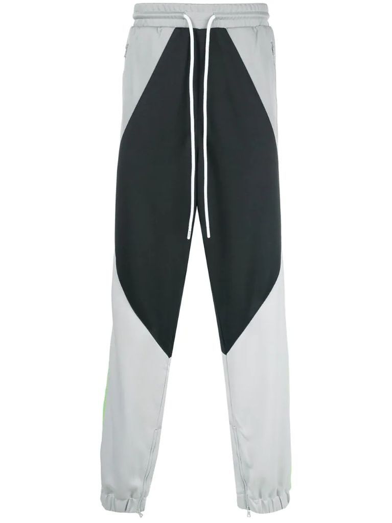 colour block track trousers