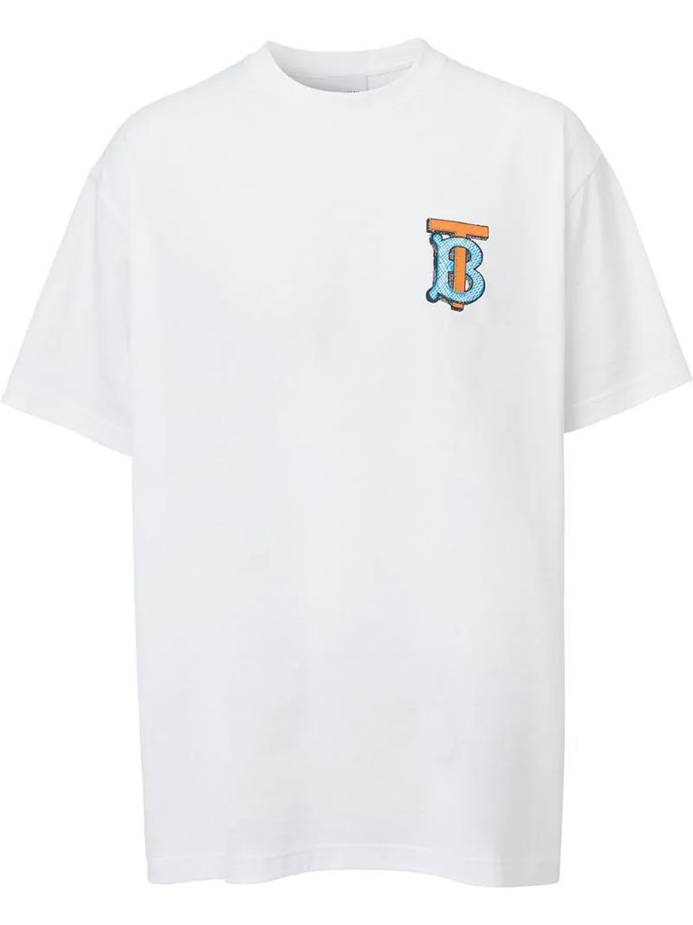 Monogram motif oversized T-shirt