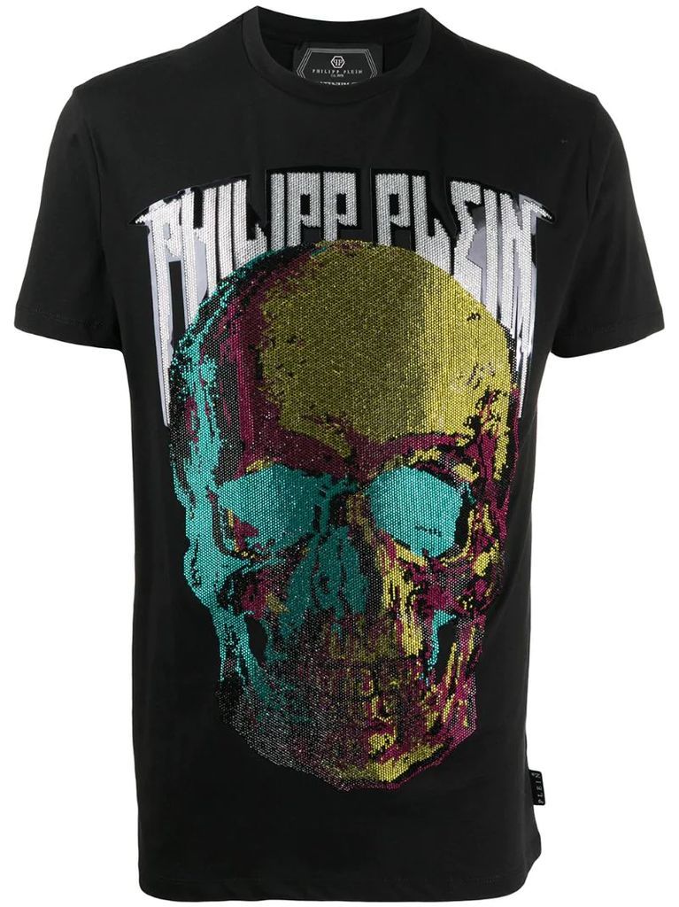 crystal skull print T-shirt