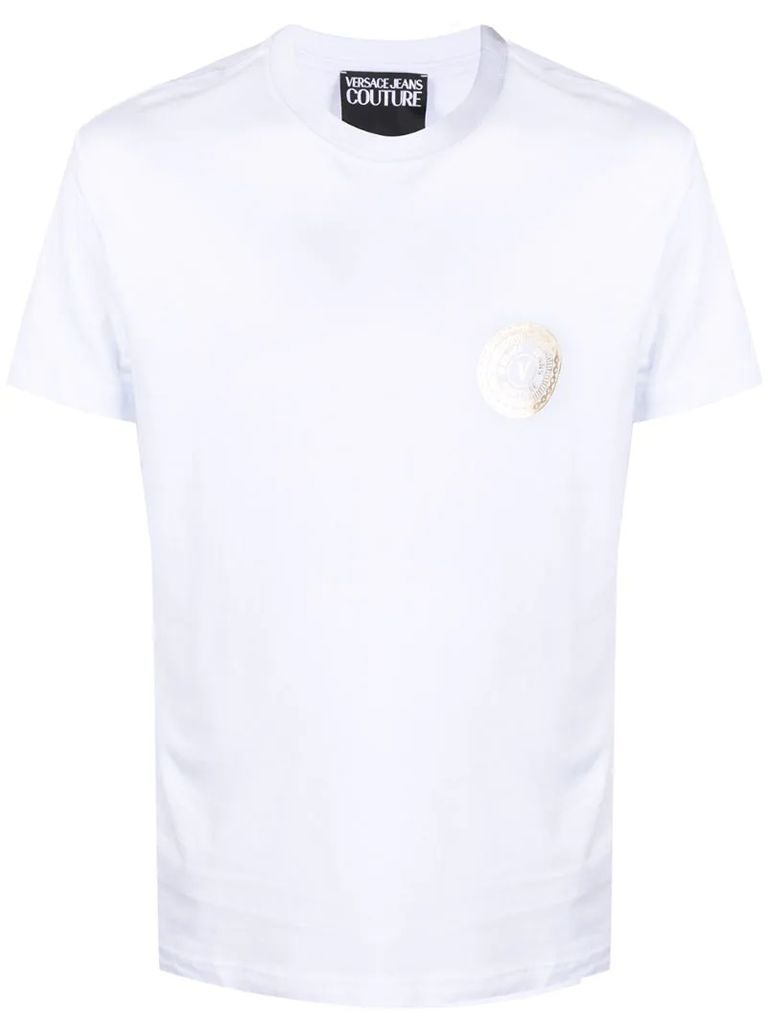 V-Emblem-print cotton T-shirt