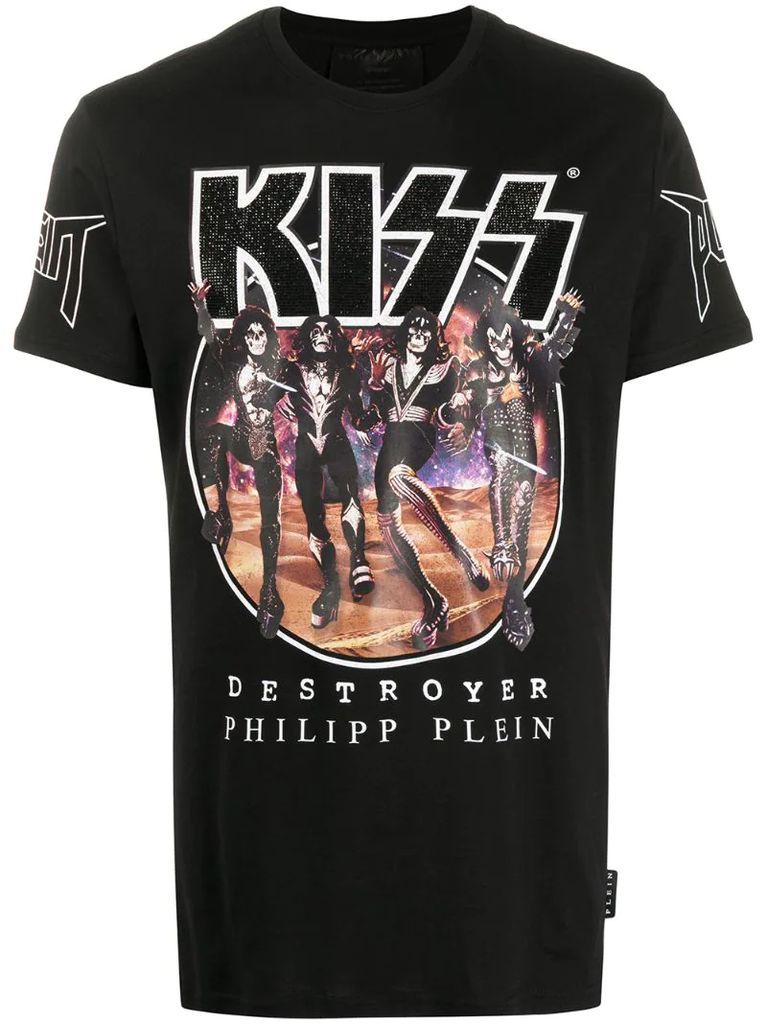 Kiss-print cotton T-shirt