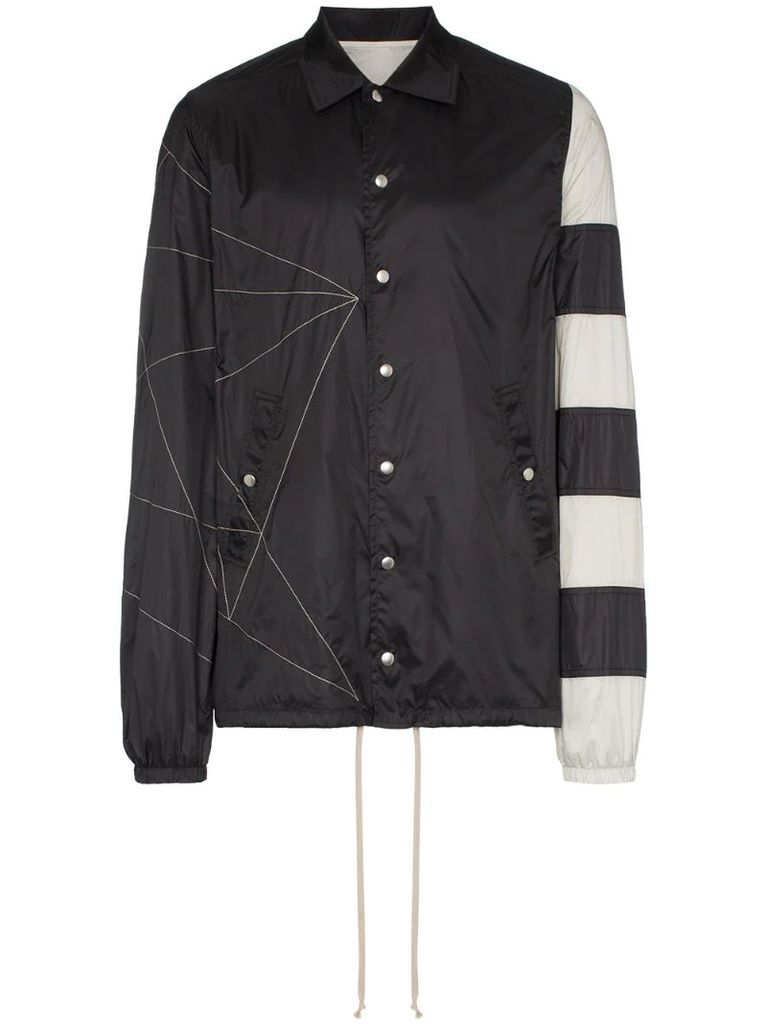 Striped windbreaker jacket