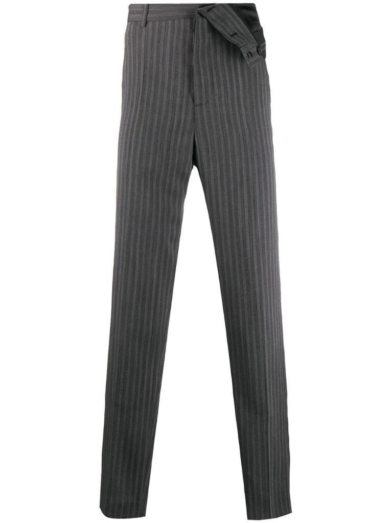 striped knitted tailored trousers