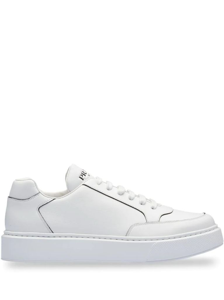 piped-trim flatform sneakers