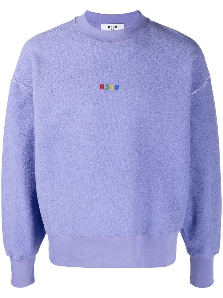 logo-embroidered sweatshirt