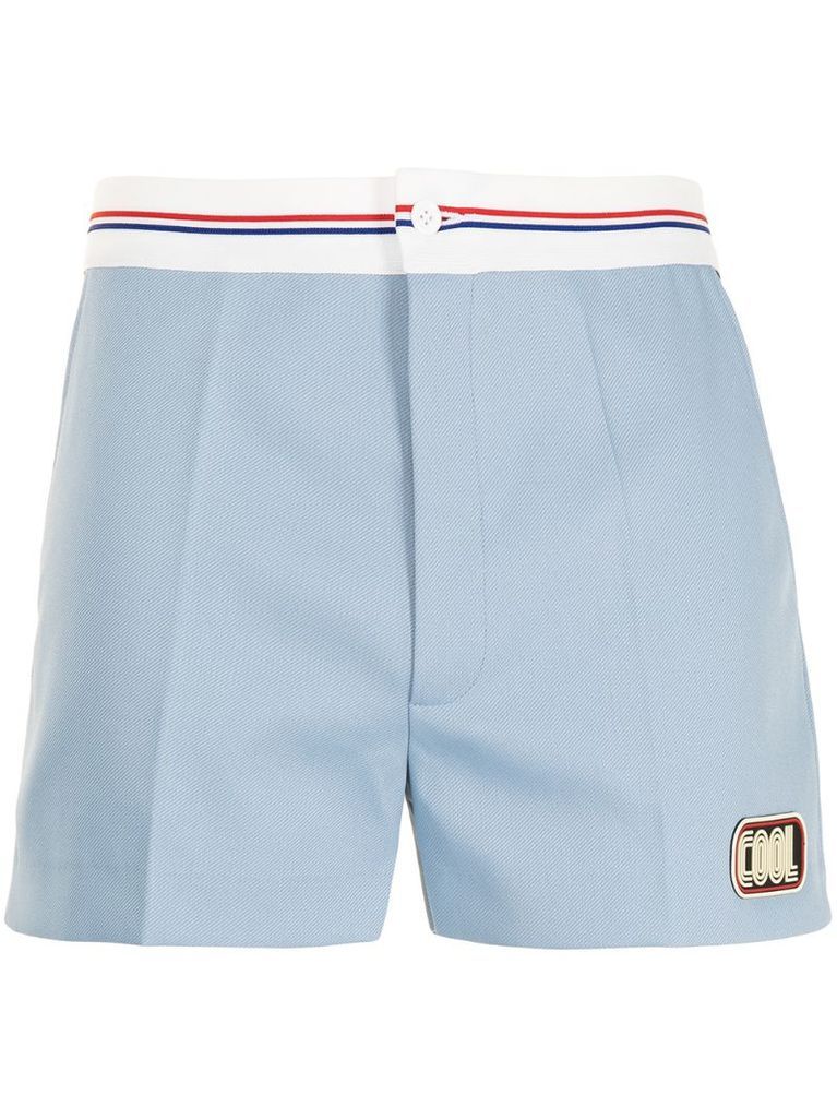 Cool patch track shorts