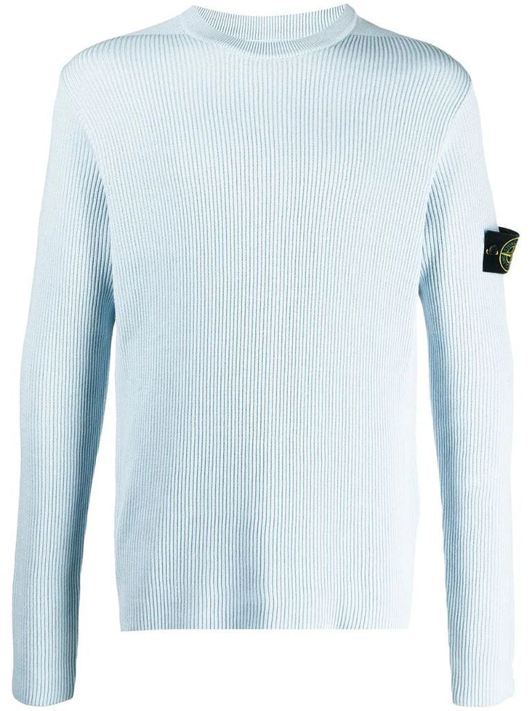 ribbed knit cotton jumper
