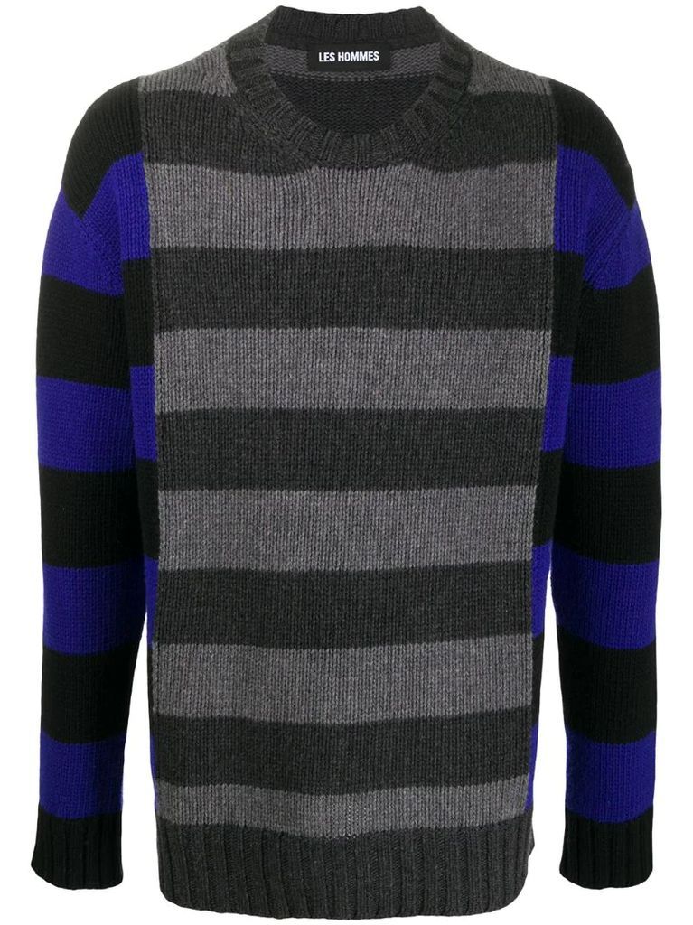 contrast striped jumper