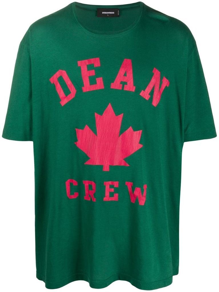 leaf logo cotton T-shirt