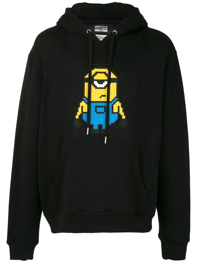 x Minions Stuart 8-Bit appliqué hoodie