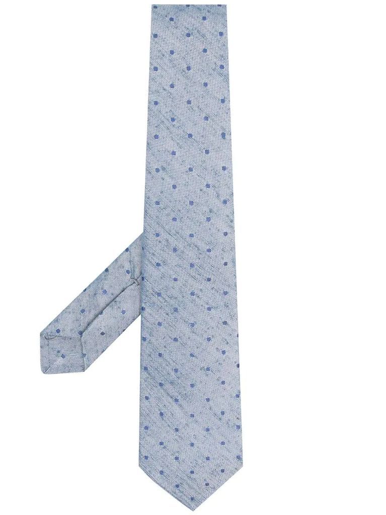 polka dot print cotton tie