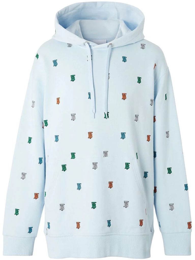 monogram motif hooded sweatshirt