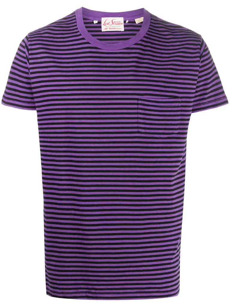 stripe t-shirt with patch pocket