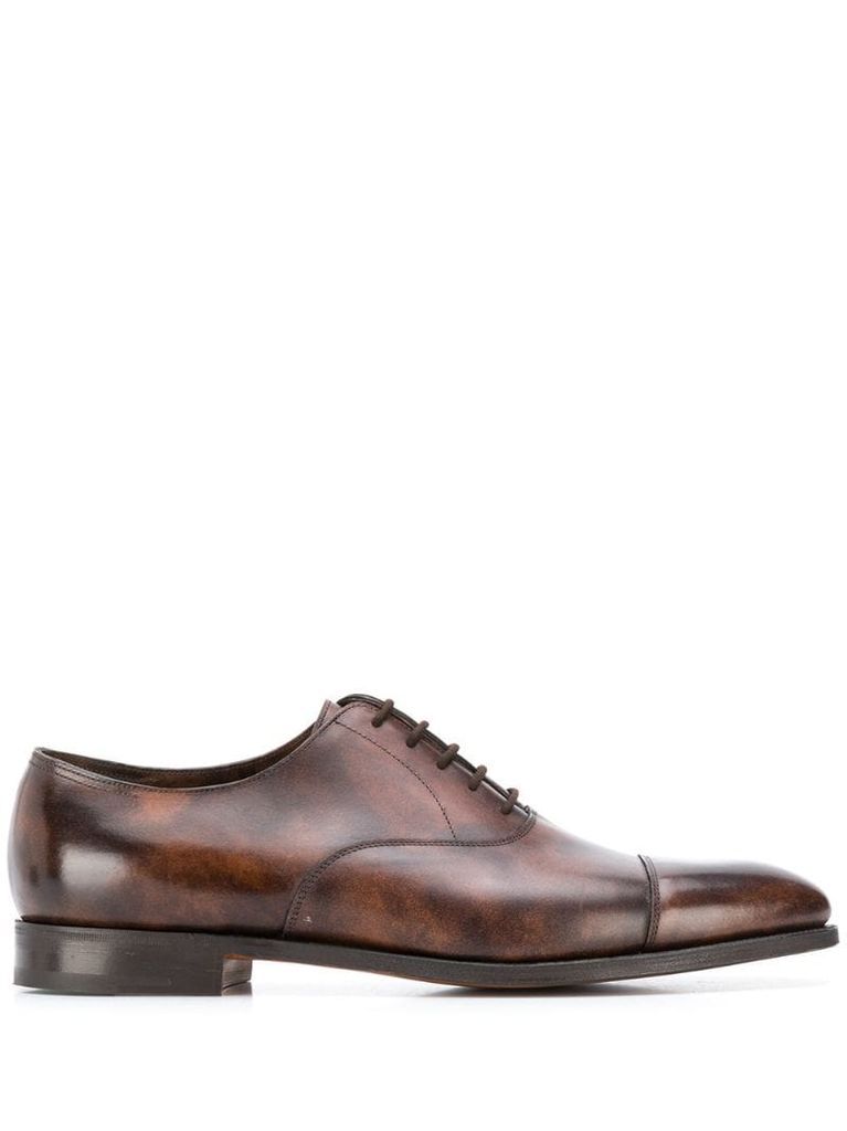 burnished oxford shoes