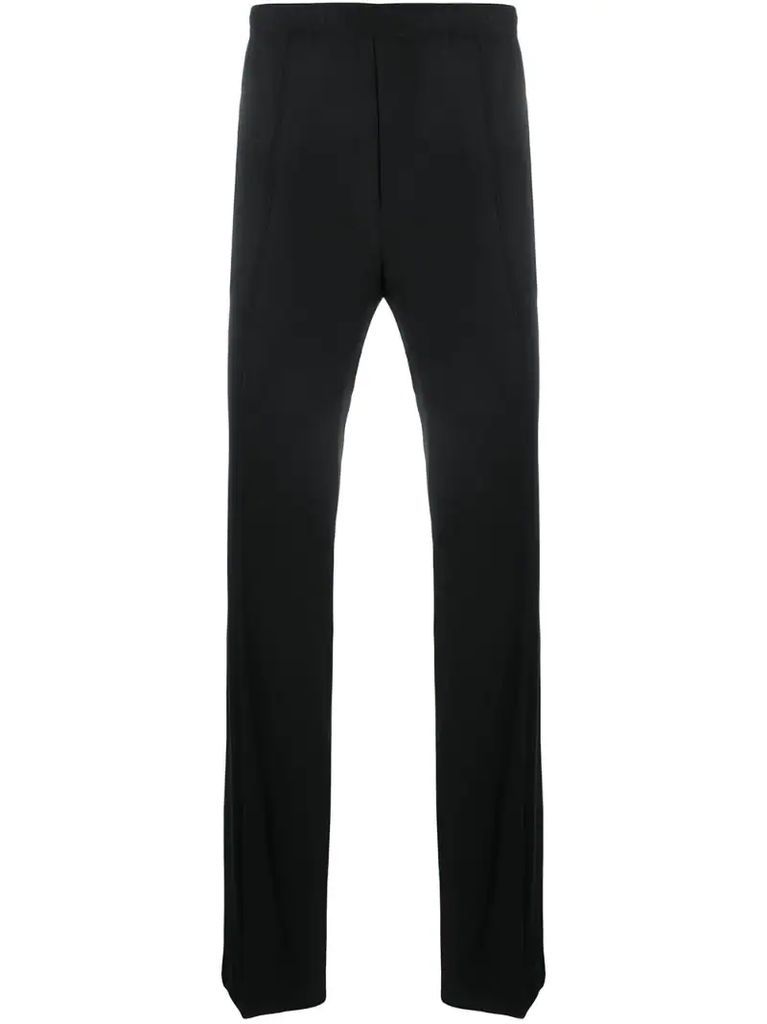 pull-on straight-leg trousers