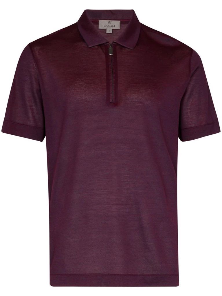 pearled jersey polo shirt