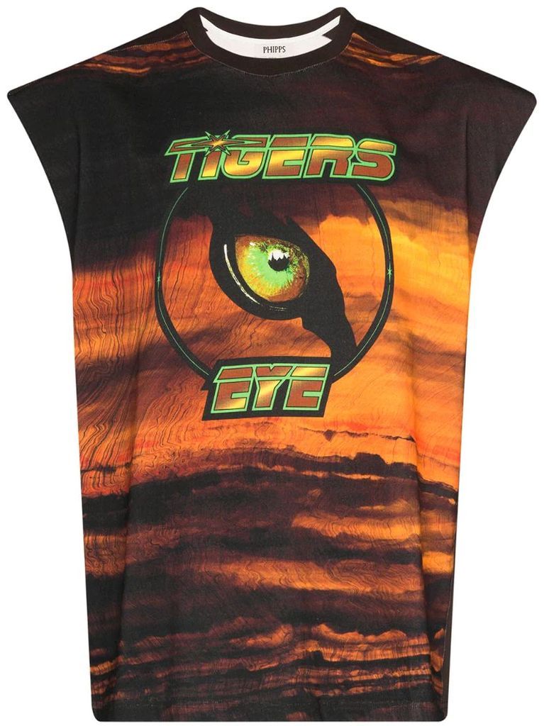 Tigers Eye print tank top