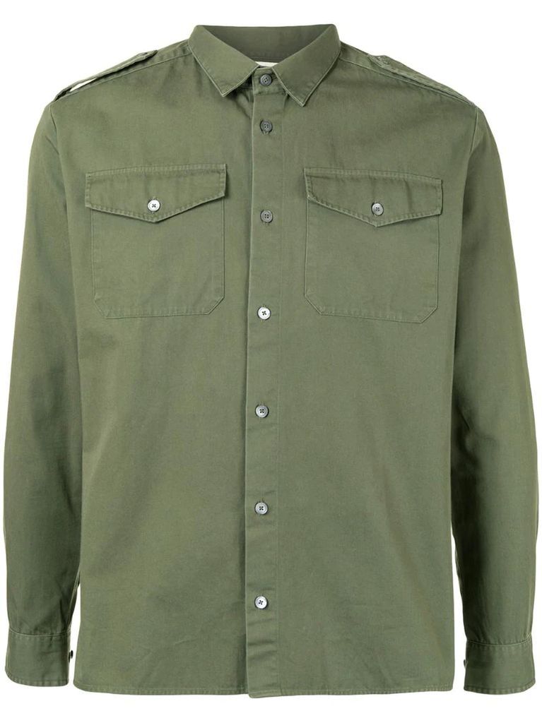 flap pocket military shirt