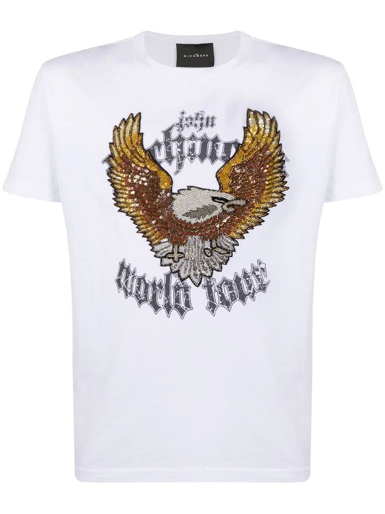 embellished eagle T-shirt
