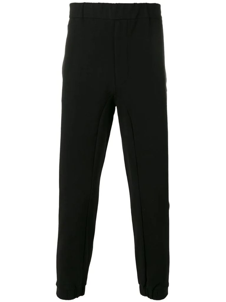 cropped elasticated waist trousers