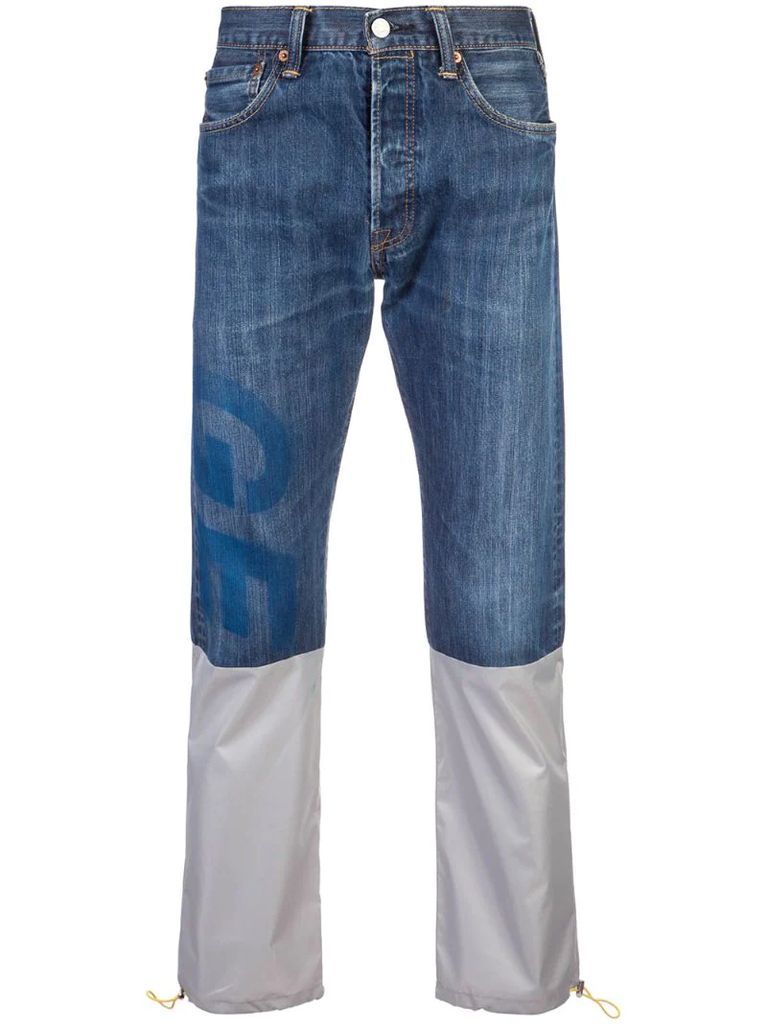 reconstructed denim jeans