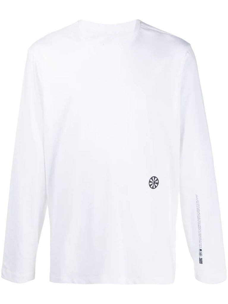 logo print long-sleeved T-shirt