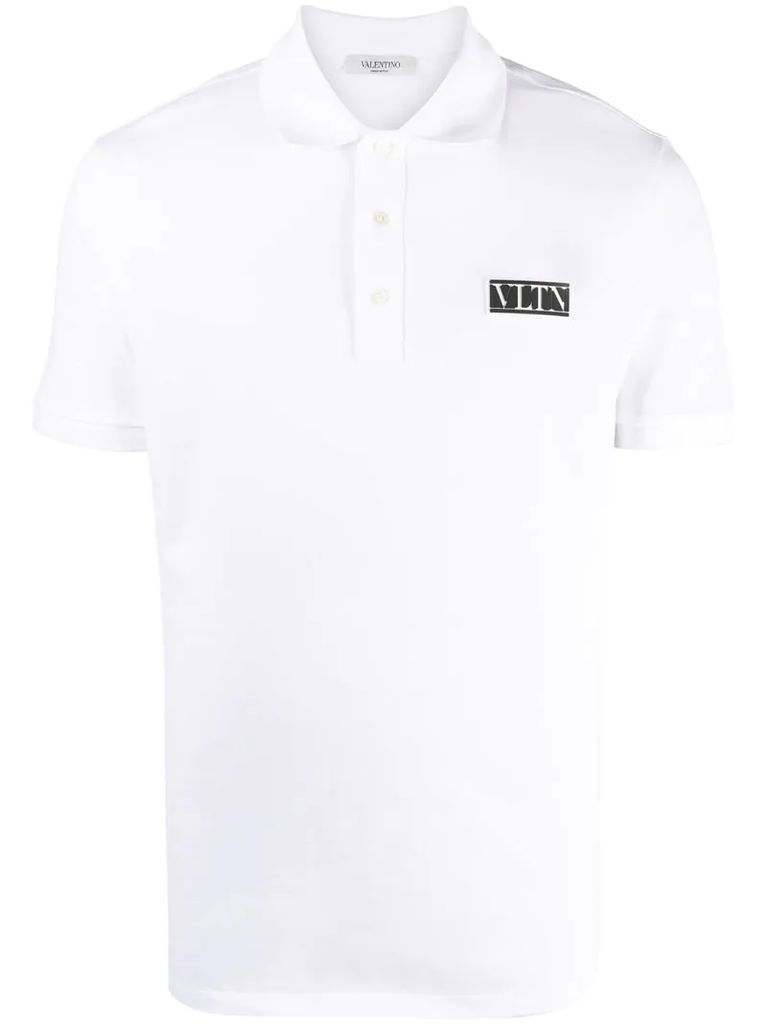 VLTN logo patch polo shirt