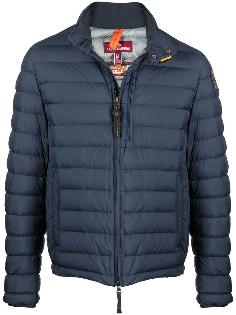 padded zip-up down jacket