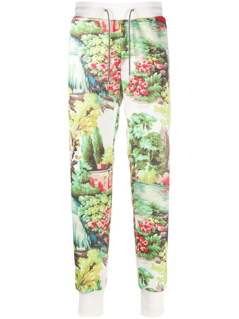 floral house print trousers