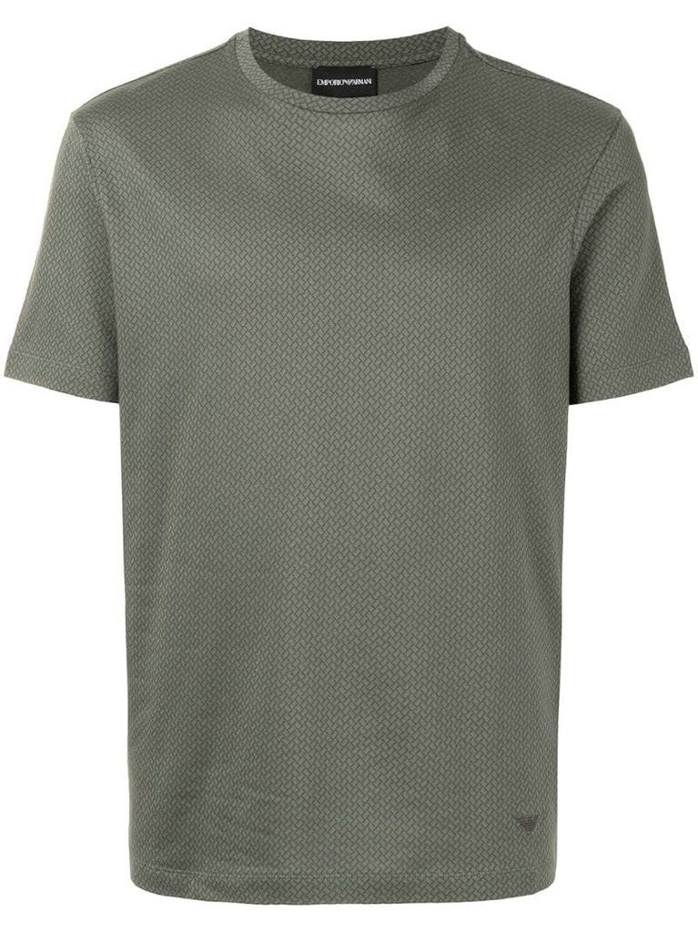 geometric-pattern cotton T-shirt