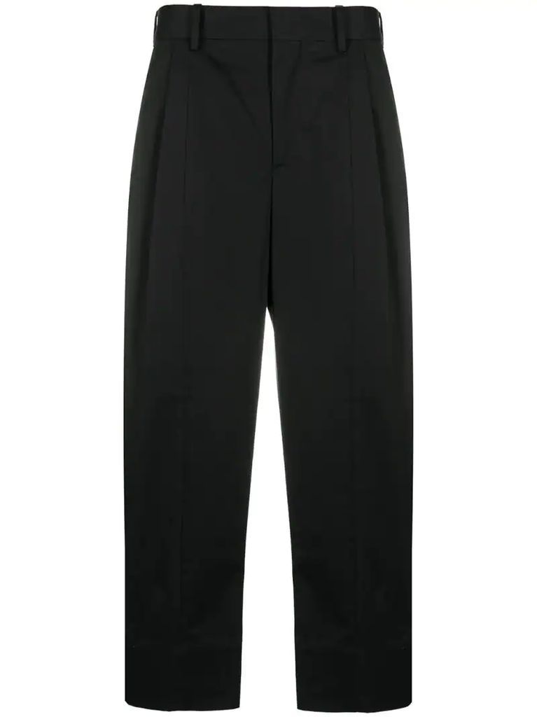 cropped tapered trousers