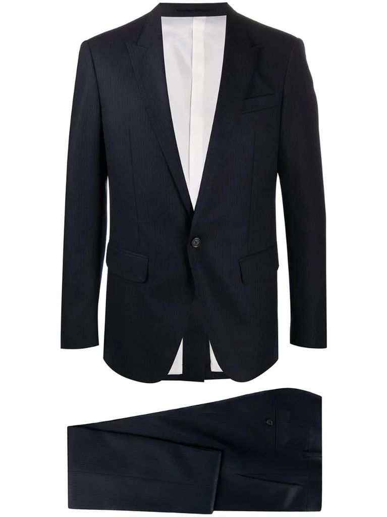 pinstripe two-piece suit
