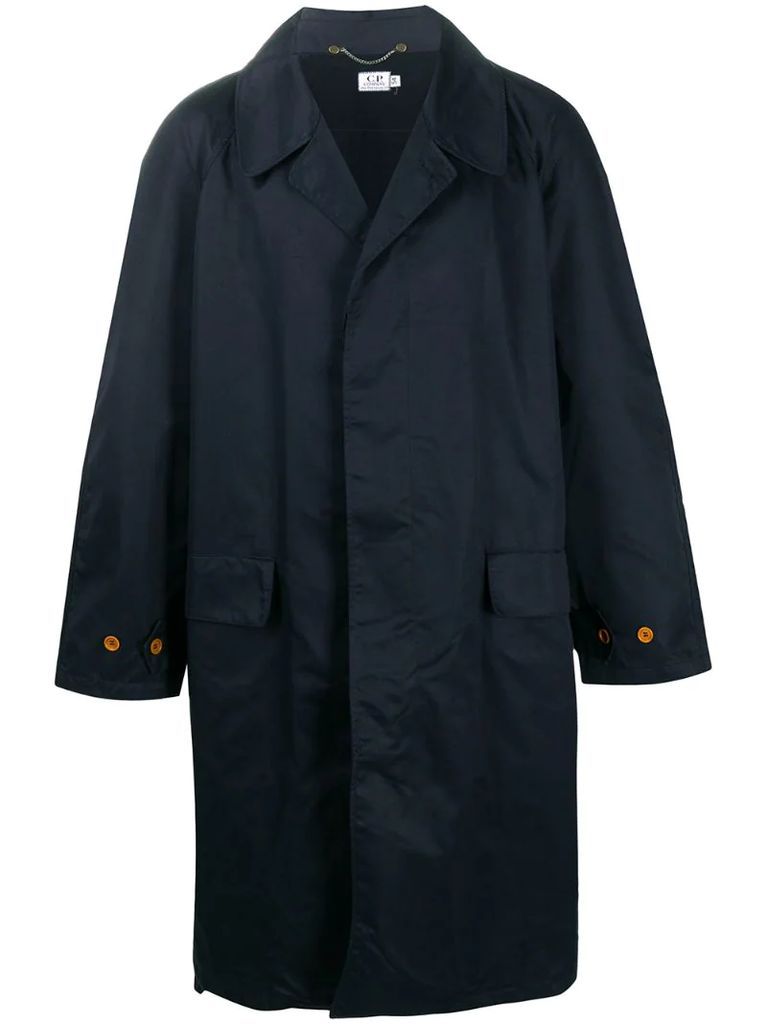 1990s belted knee-length coat