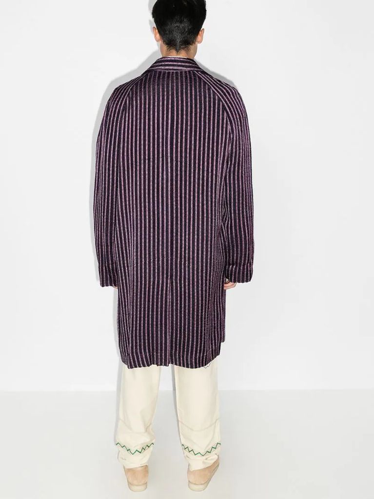 Mashroo striped mid-length coat