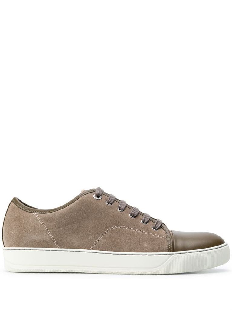 suede lace-up trainers