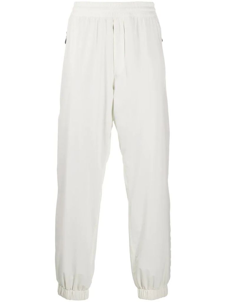 cuffed pull-on track trousers
