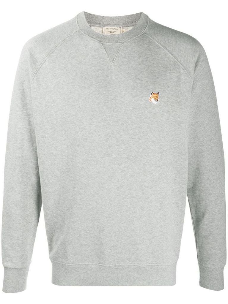 grey fox head sweater