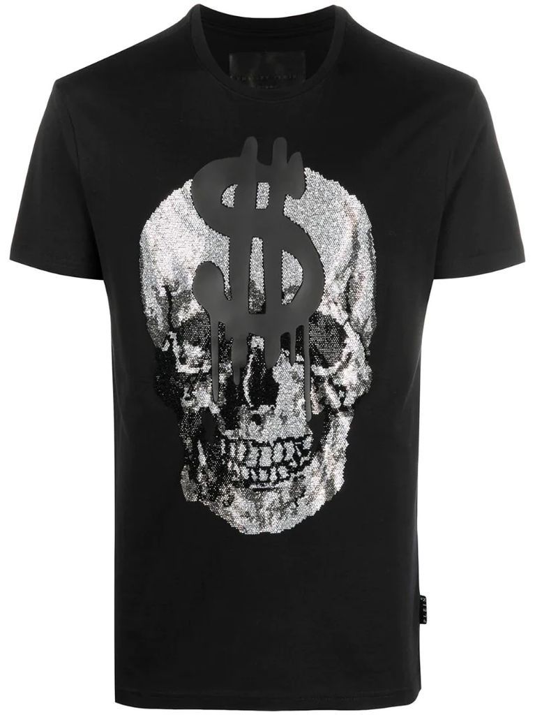 crystal skull cotton T-shirt