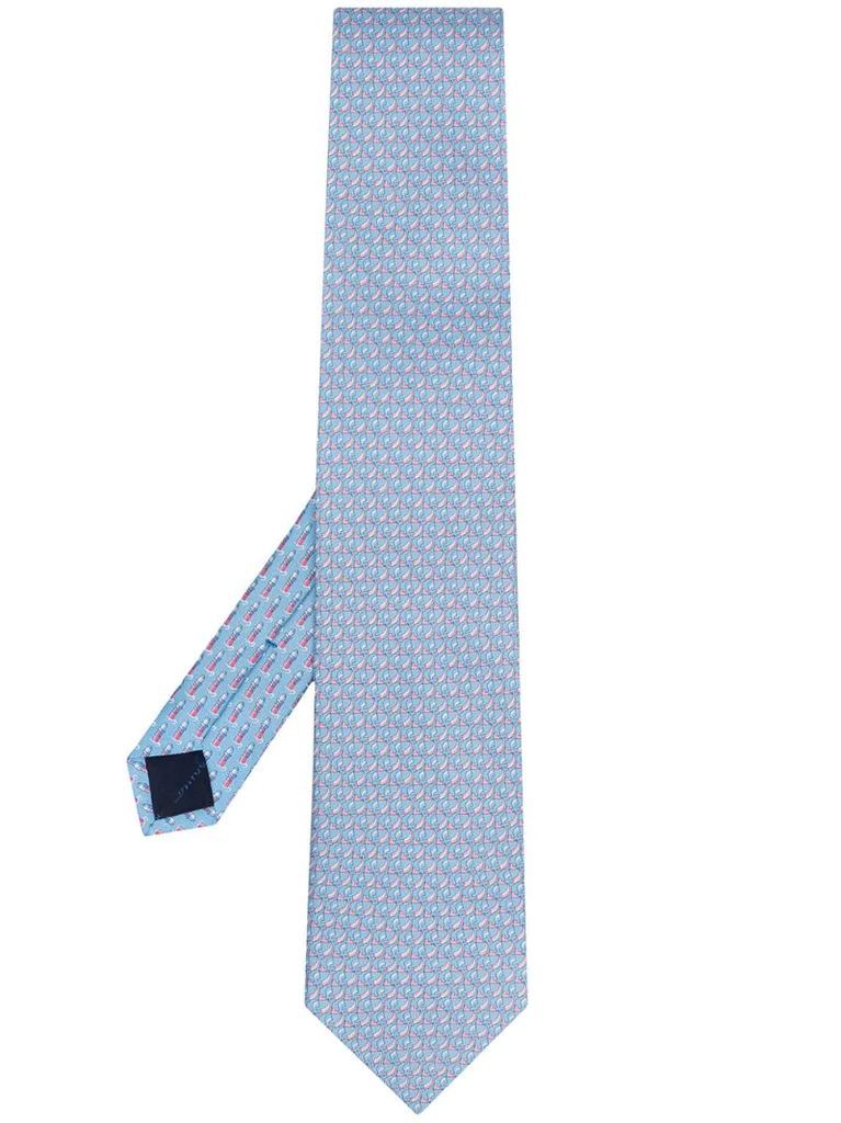 Venice-print silk tie