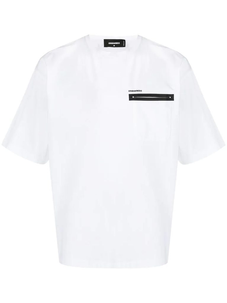 patch-pocket short-sleeve T-shirt