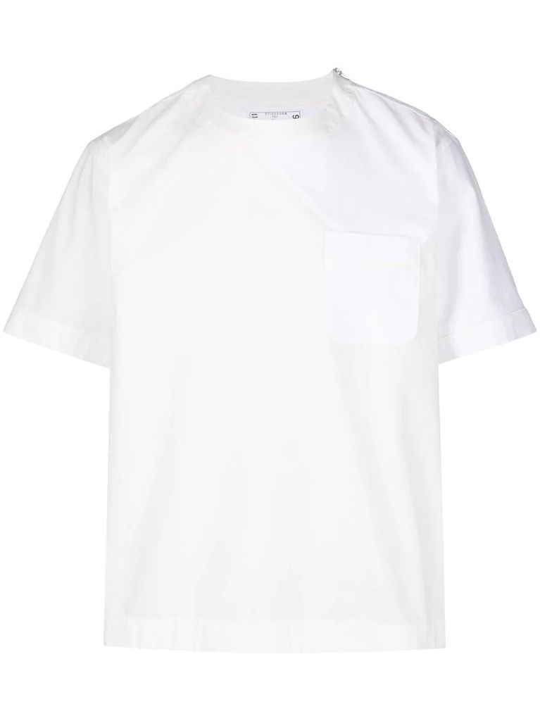 chest pocket cotton T-shirt