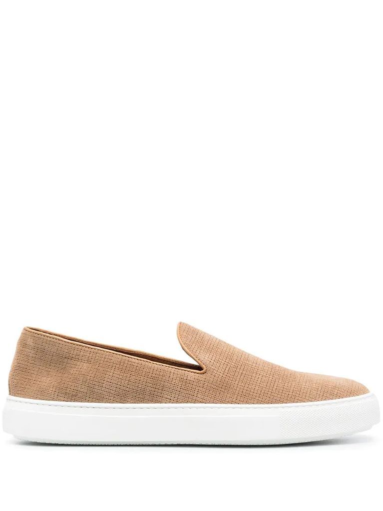 leather slip-on sneakers