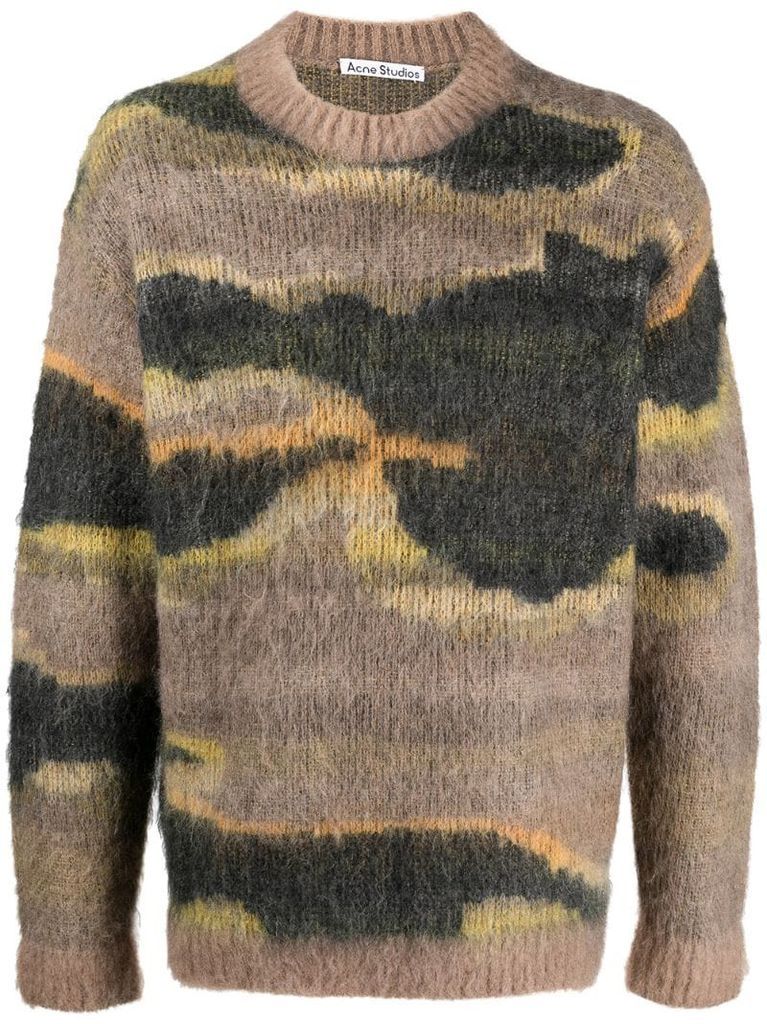 abstract jacquard-woven jumper