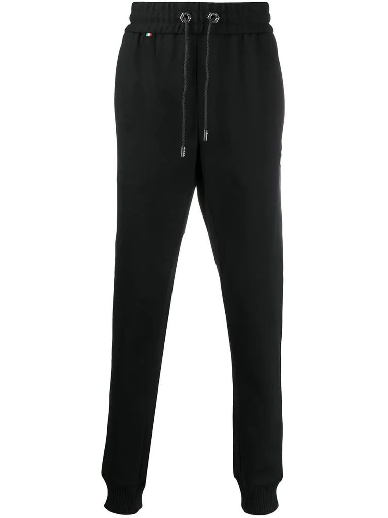 embellished slim-fit track trousers