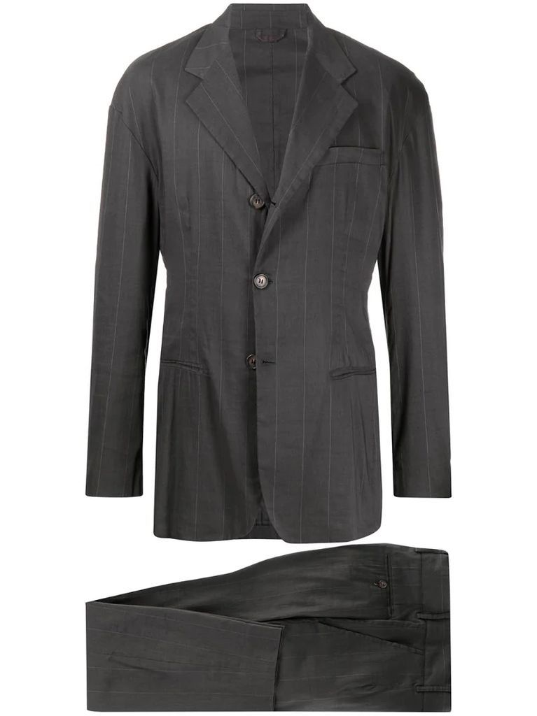 1990s pinstriped two piece suit