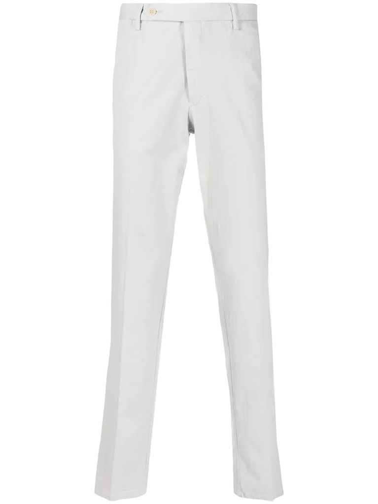 shadow-striped chino trousers